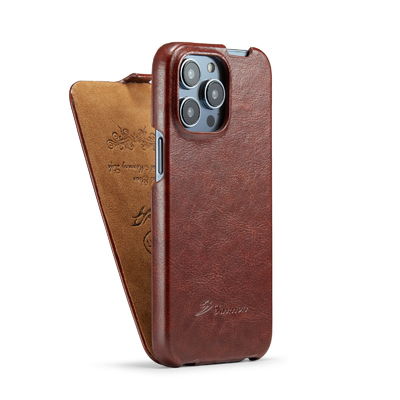 সূক্ষ্ম বিলাসবহুল জেনুইন লেদার ফোন কেস OEM Iphone 14 ম্যাগনেটিক কেস