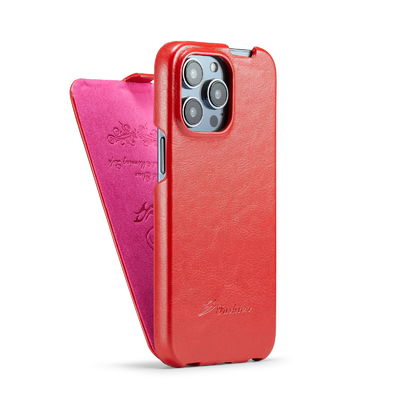 সূক্ষ্ম বিলাসবহুল জেনুইন লেদার ফোন কেস OEM Iphone 14 ম্যাগনেটিক কেস